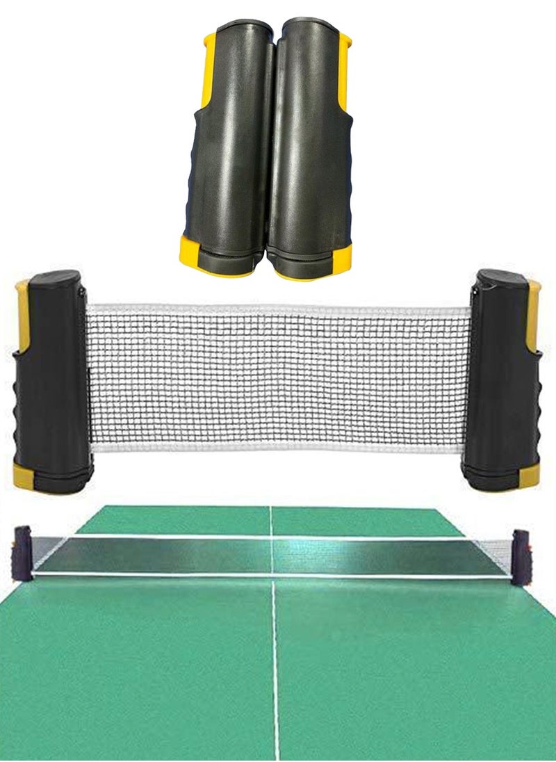 ISHWAZ Premium Retractable Table Tennis Net, Portable Ping Pong Net And Post 1.75M, Perfect for All Ping Pong Tables, Office Desk, Home Kitchen, Dining Table, Fits Any Tables, Easy To Install  - Image 1