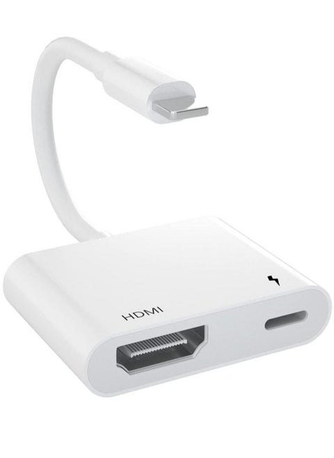 HDMI Adapter for iPhone to TV,iPad to HDMI,1080P HD Digital AV Adapter(No Need Power) Video & Audio Sync Screen Connector Compatibility with iPhone 14/13/12/11/X/8/iPad/to HDTV,Projector, Monitor.