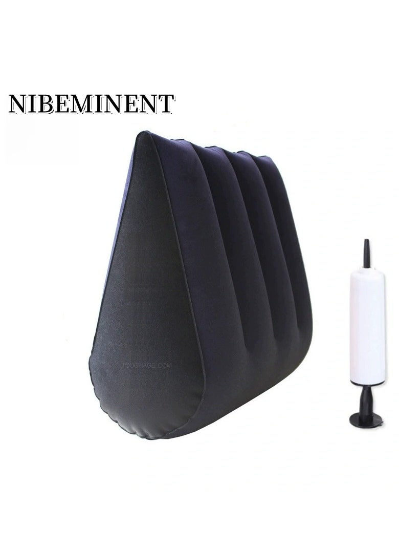 NIBEMINENT - Leg positioning pillow with inflatable pillow, portable cushion, sleeping pillow, leg raise bed sofa, travel camping - Image 1