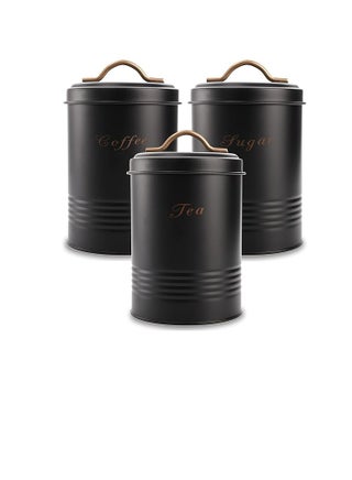 Farmhouse Kitchen Canisters Set – 3-Pack Rustic Metal Storage Jars for Sugar, Coffee, and Tea – Vintage Decor with Airtight Lids - pzsku/Z2672820C926B4ACCB82EZ/45/1741696886/75effff3-8adf-456d-b5f6-88fa6ce288ea
