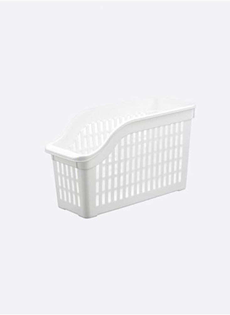 Dunya Fridge And Refrigerator Organizer Storage Container Box Made Of Plastic Bpa Free For Storing Fruit Vegetables Snacks Drinks Medications (Small Size 30 * 12.8 * 14 Cm)White