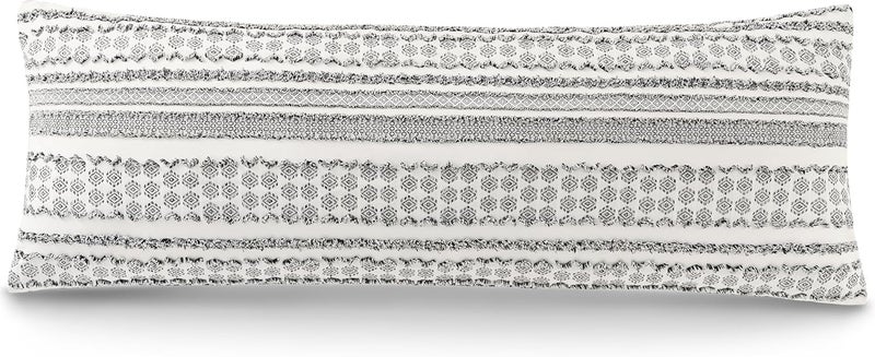 DOWNSTORIA Body Pillow Cover, Boho Cutwork Decorative Body Pillowcase, Ultra Soft Microfiber Long Pillowcase with Envelope Closure 20x54 inch (Boho Black) - Image 1