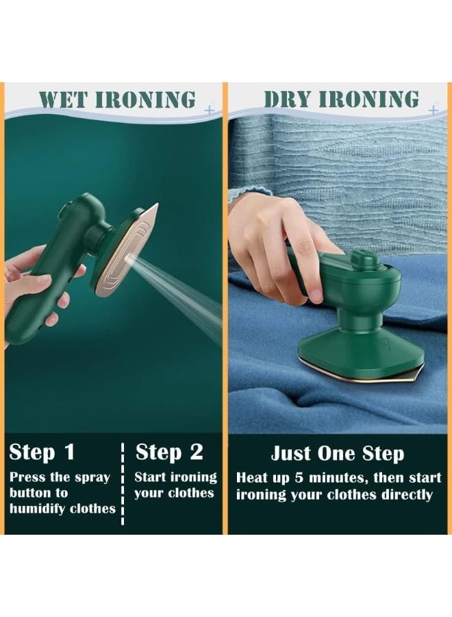 مكواة سفر صغيرة برذاذ ماء – مكواة ملابس يدوية سريعة التسخين بطرف مدبّب لإزالة التجاعيد للأكمام والياقات – 1 قطعة - متعدد الالوان - Image 4