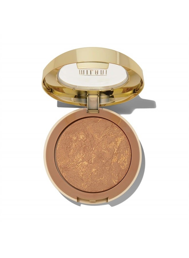 MILANI Baked Bronzer - Soleil, Cruelty-Free Shimmer Bronzing Powder to Use For Contour Makeup, Highlighters Makeup, Bronzer Makeup, 0.25 Ounce - Image 2