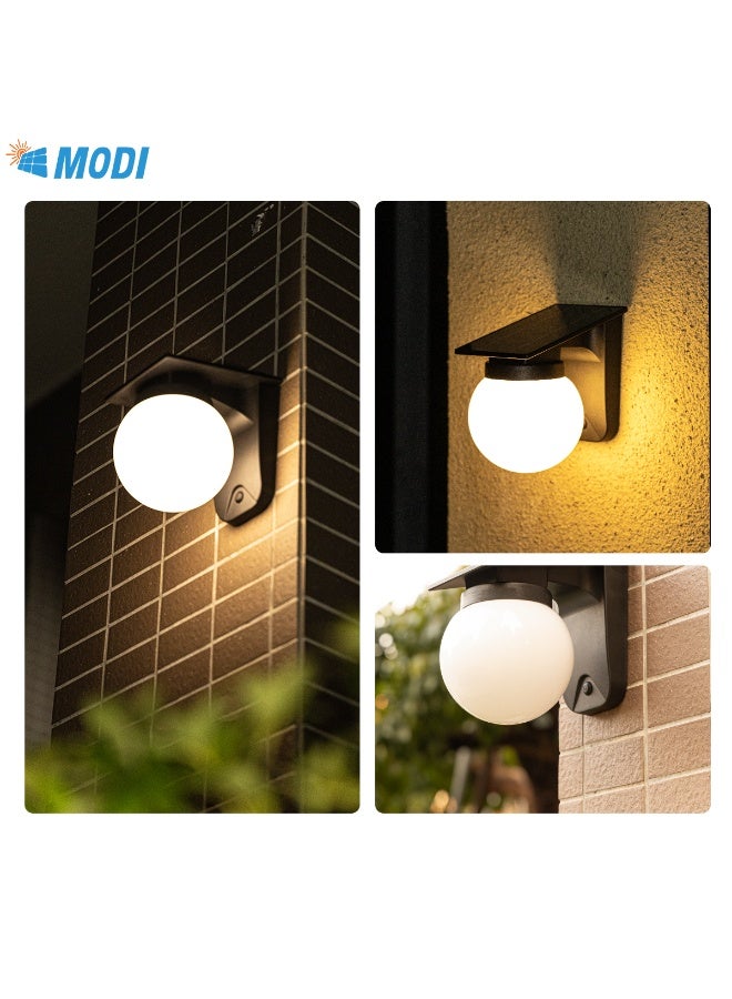 MODI Solar Porch Light IP65 Waterproof 12 Hours Lighting 170x110mm 3C Color Outdoor Decorative Globe Lamp for Garden Pathway Yard Patio Energy Saving - Image 5
