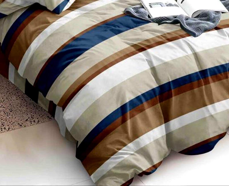 Kuber Industries Heart Home Lining Design Glace Cotton AC Comforter King Size Bed Comforter, Double Bed Sheet, 2 Pillow Cover (Multi, 90x100 Inches)-Set of 4 Pieces - CTHH07316 - Image 2