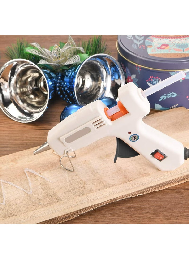Halamine Hot Glue Gun, 20W Hot Melt Glue Gun for Art, DIY, Small Craft Projects and Daily Home Quick Repair, White  - Image 4
