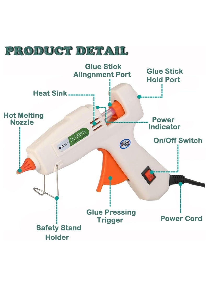 Halamine Hot Glue Gun, 20W Hot Melt Glue Gun for Art, DIY, Small Craft Projects and Daily Home Quick Repair, White  - Image 5