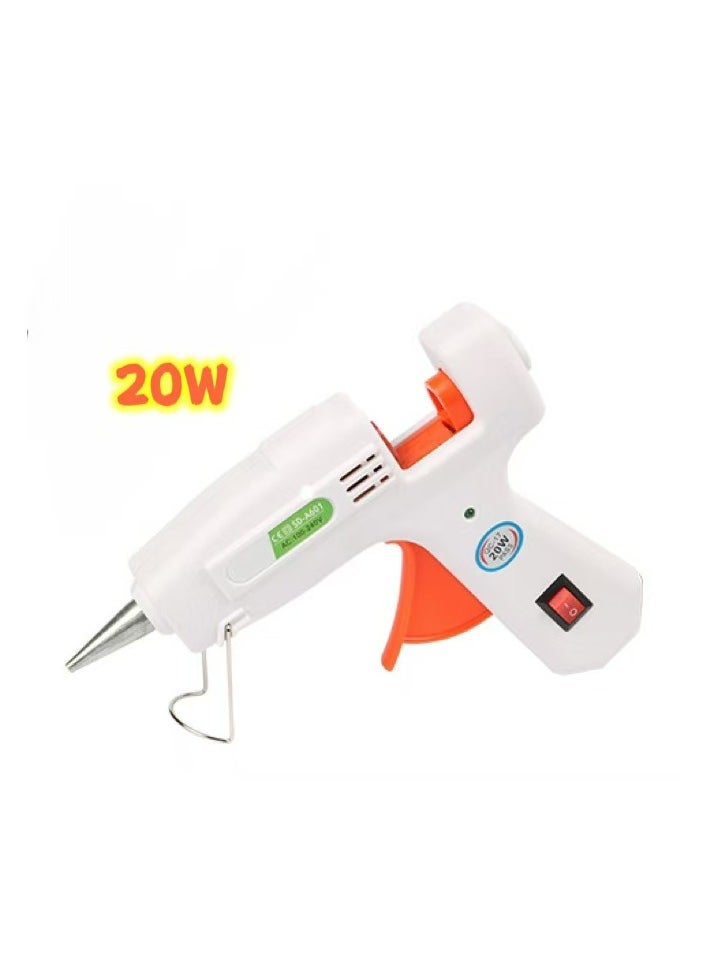 Halamine Hot Glue Gun, 20W Hot Melt Glue Gun for Art, DIY, Small Craft Projects and Daily Home Quick Repair, White  - Image 1