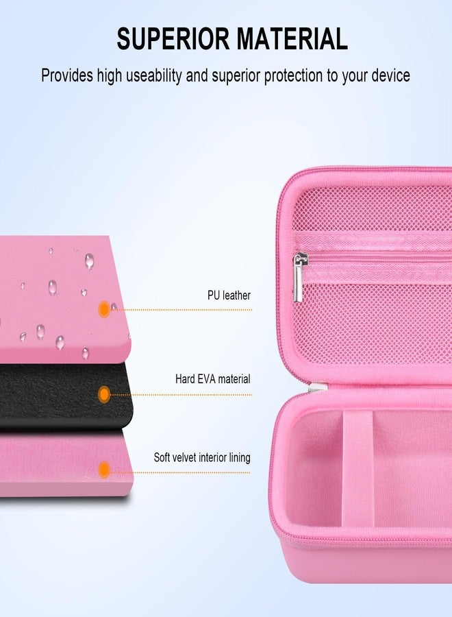 Elonbo Carrying Case for Make It Real Snap N' Glam Hair Styling Set, Girls Hair Styling Tool Storage Bag, Butterfly Gem Travel Organizer, Pocket fits Reusable Bead Clips, Gems Accents, Dark Pink - Image 4