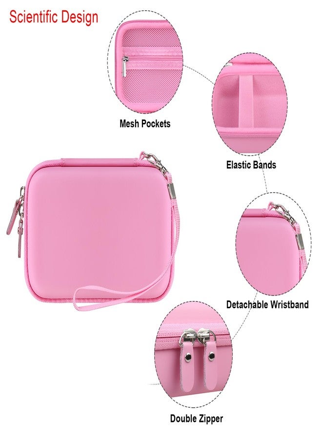 Elonbo Carrying Case for Make It Real Snap N' Glam Hair Styling Set, Girls Hair Styling Tool Storage Bag, Butterfly Gem Travel Organizer, Pocket fits Reusable Bead Clips, Gems Accents, Dark Pink - Image 5