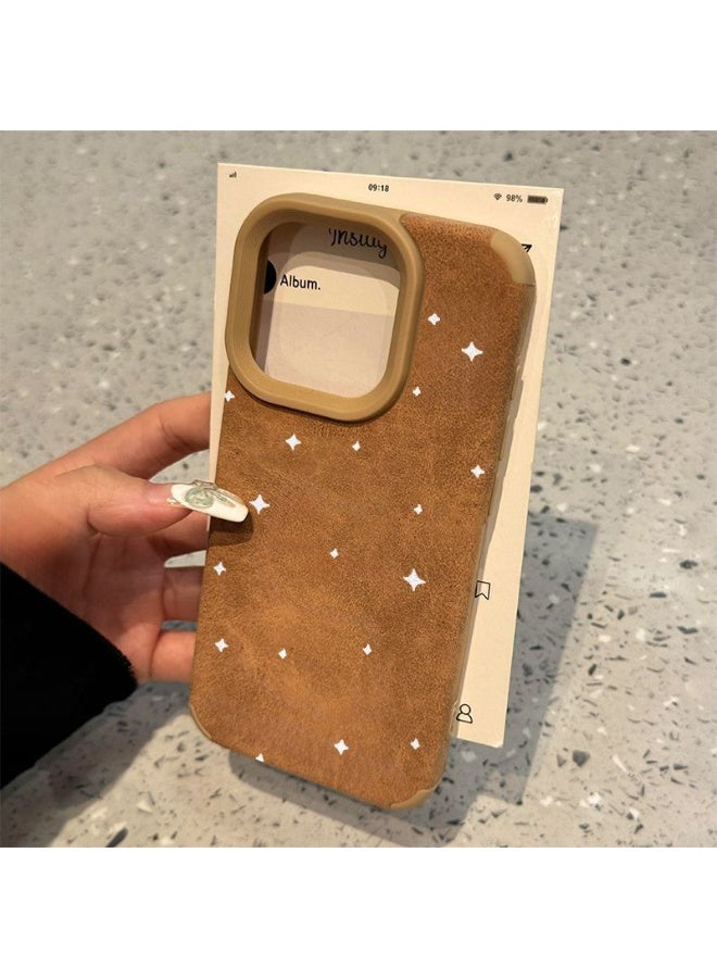 NIBEMINENT Flashing Little Stars Protective TPU Case Cover For iPhone 17 Pro Max, Brown