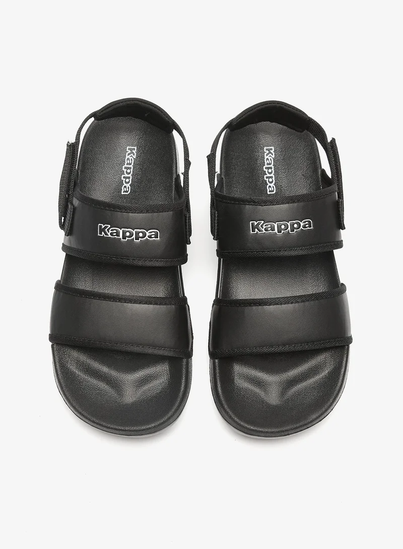 Kappa Womens Logo Print Sandals with Hook and Loop Closure