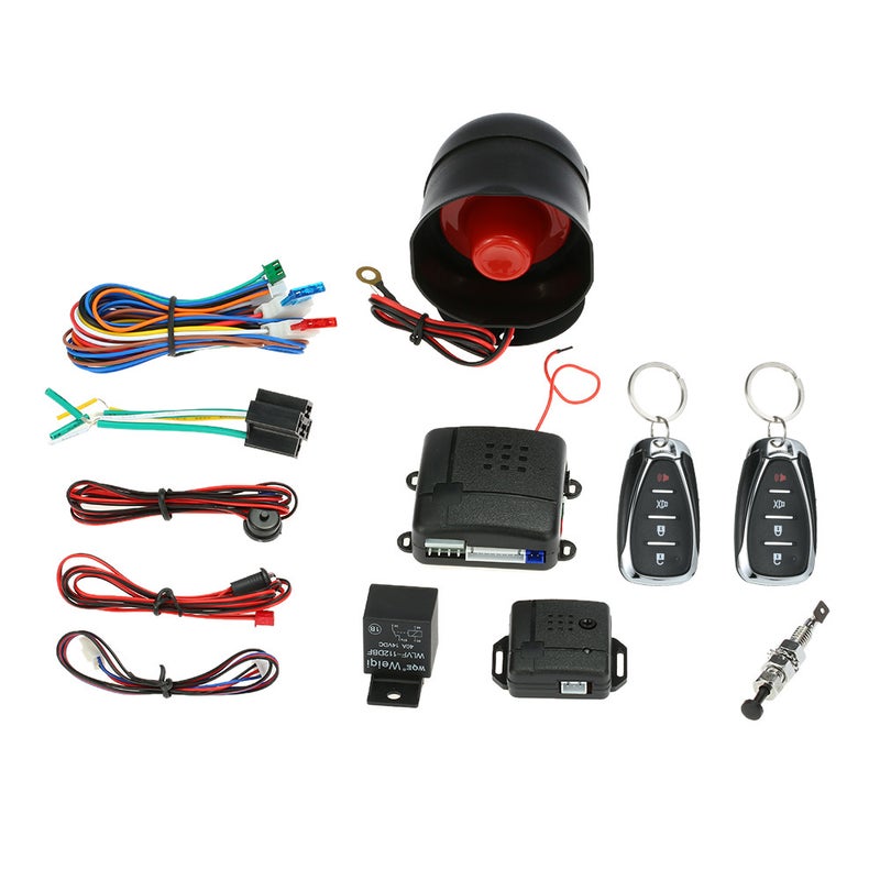 Universal Car Vehicle Security System Burglar Alarm Protection Anti-theft System 2 Remote - Image 1