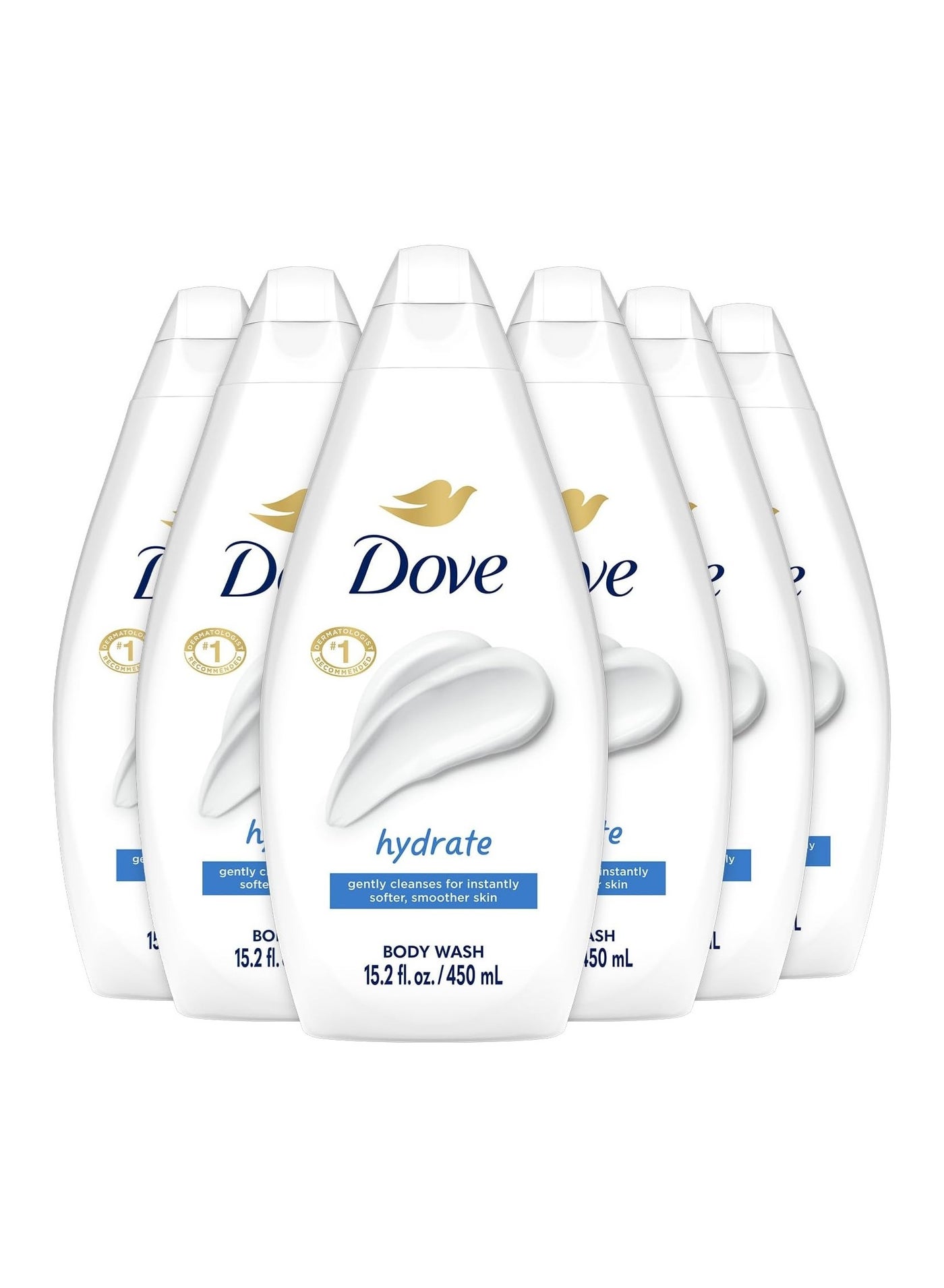 Dove Deep Moisture Deeply Nourishing Body Wash, 450ml (pack of 6)