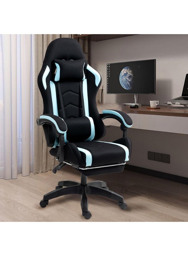 Gaming Chair Computer Chair, Ergonomic High Back Fabric Gaming Chair, Tilt and Height Adjustable Computer Chair with Neck and Massaging Lumbar Support for Office or Gaming - Image 2