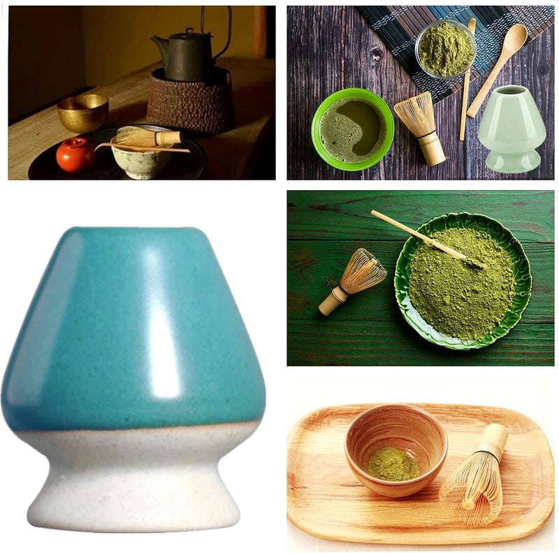 ZUHSA Matcha Tea Whisk Holder Ceramic Holder for Bamboo Matcha Chasen fit for Matcha Chasen Tea Set Accessories (White 1) - Image 4