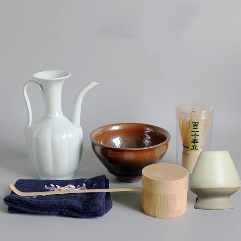 ZUHSA Matcha Tea Whisk Holder Ceramic Holder for Bamboo Matcha Chasen fit for Matcha Chasen Tea Set Accessories (White 1) - Image 3