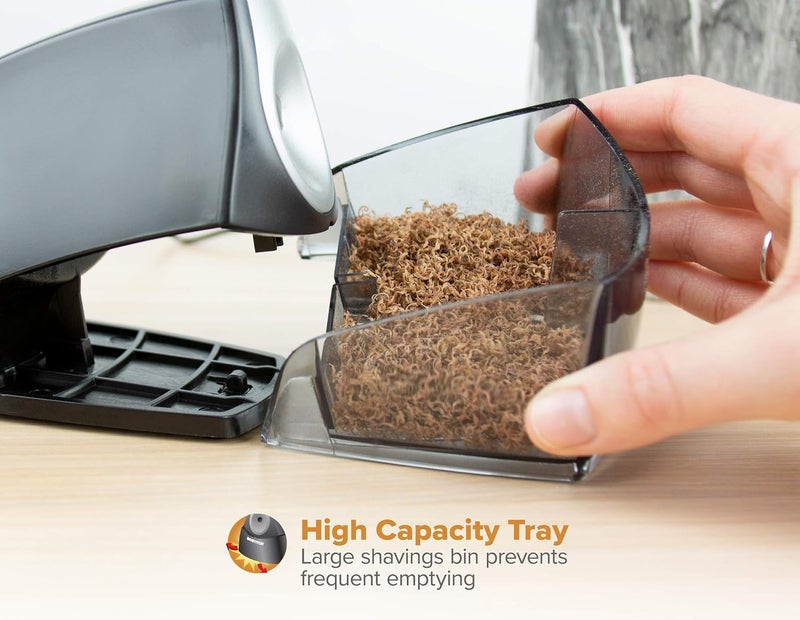 Bostitch Personal Electric Pencil Sharpener with HHC Cutter Technology and High Capacity Tray - Image 3