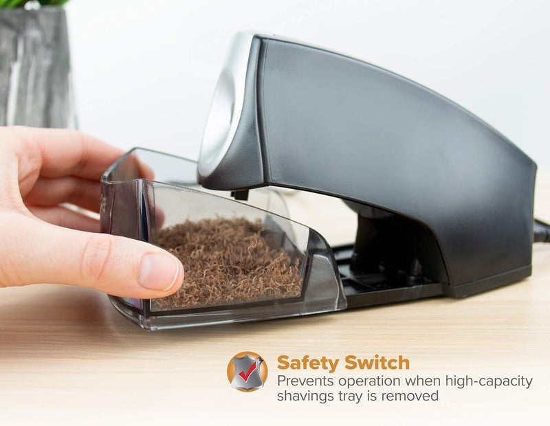 Bostitch Personal Electric Pencil Sharpener with HHC Cutter Technology and High Capacity Tray - Image 4