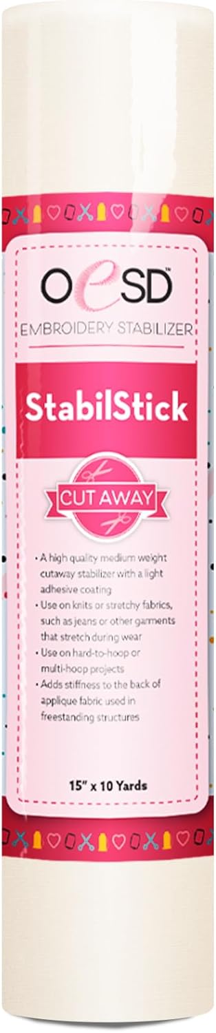 OESD StabilStick Cut Away Embroidery Stabilizer 15 x 10 yd Roll - Image 1