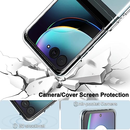 Foluu Case for Motorola Razr+ 2023, Clear Hard PC Back Bumper Protective Case for Moto Razr+ 2023 (Crystal Clear) - Image 4