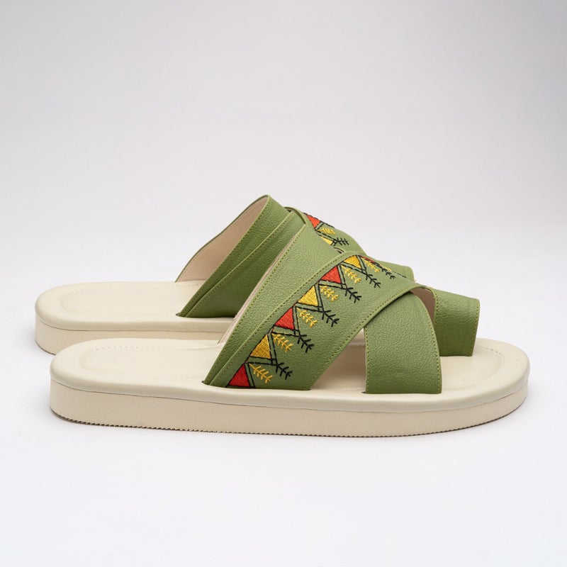 Arabic Sharqi Sandals | Green | Sandals Traditional footwear - Image 4