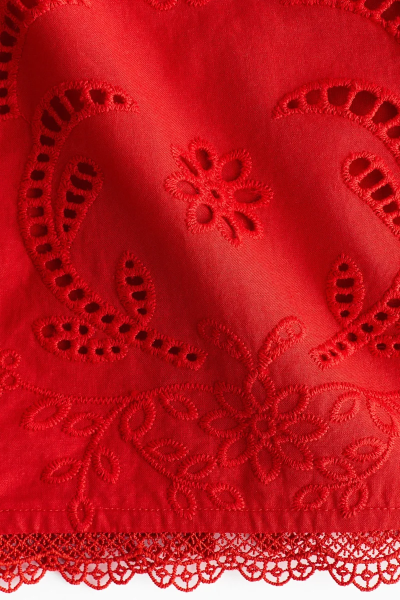 H&M Broderie anglaise cotton top