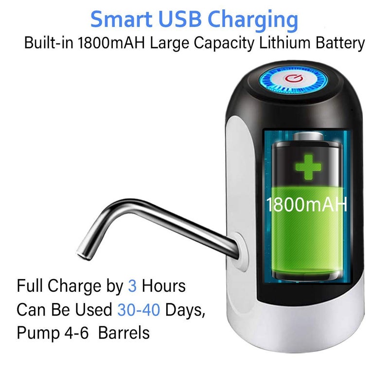 RUBS Automatic Wireless Switch Rechargeable Dispenser with Portable USB Charging for 20 L Bottle Can Silicon - Image 5