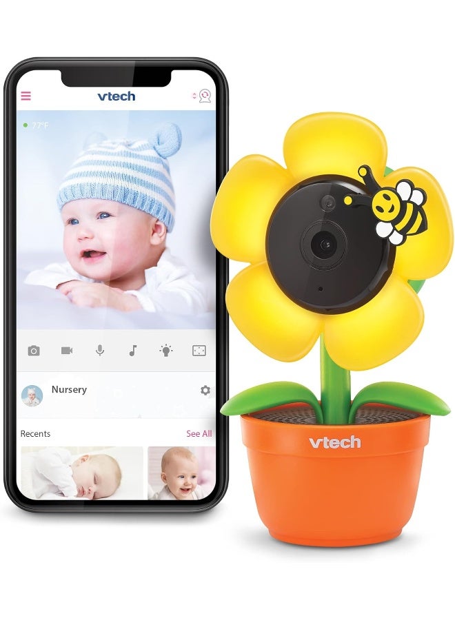 VTech RM9751 Yellow Daisy Smart Wi-Fi Baby Camera - Image 1