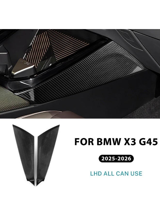 KUNGKIC For BMW X3 G45 X3 M50 2025 2026 Car Center Console Gear Shift Panel Cover ABS Carbon Fiber Trim Frame Cover Sticker - Image 1