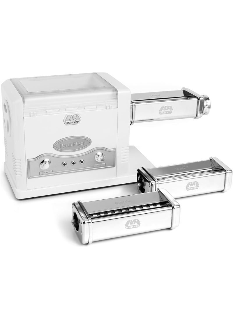 MARCATO MARCATO Made in Italy Pasta Fresca 110V Electric Kneading  Pasta Machine Includes lasagna fettuccine tagliolini attachments Kneads bread dough pizza dough shortcrust pastry 31 x 16 x 21 cm  - Image 1