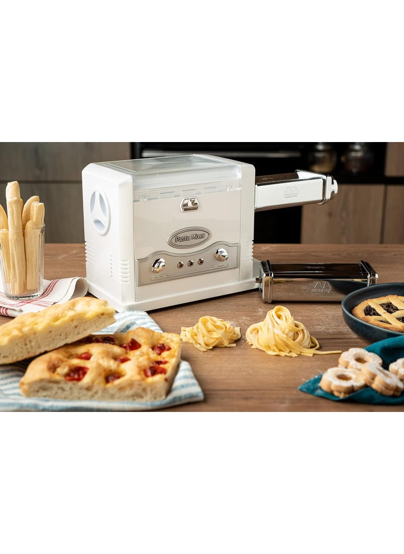 MARCATO MARCATO Made in Italy Pasta Fresca 110V Electric Kneading  Pasta Machine Includes lasagna fettuccine tagliolini attachments Kneads bread dough pizza dough shortcrust pastry 31 x 16 x 21 cm  - Image 2