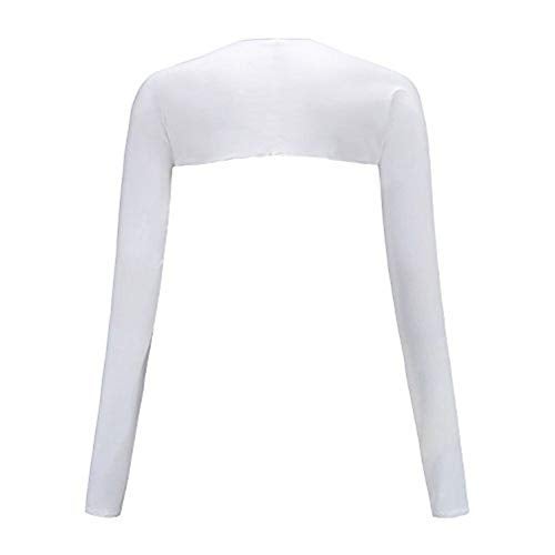 WoLover Women Cooling Shawl Arm Sleeve with Finger Hole, Comfortable & Breathable, Anti-UV, Ladies Sun Protection Cooler Shrug (White) - Image 2