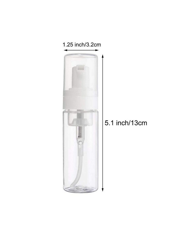 UTENEW 2-Piece Plastic Foamer Bottle Clear Pump Dispenser Mini Travel Size Foaming Soap Face Wash 1.7 Oz, No Leaks!  - Image 4