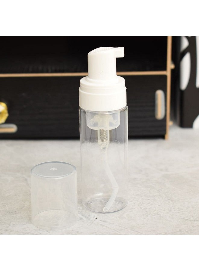 UTENEW 2-Piece Plastic Foamer Bottle Clear Pump Dispenser Mini Travel Size Foaming Soap Face Wash 1.7 Oz, No Leaks!  - Image 2