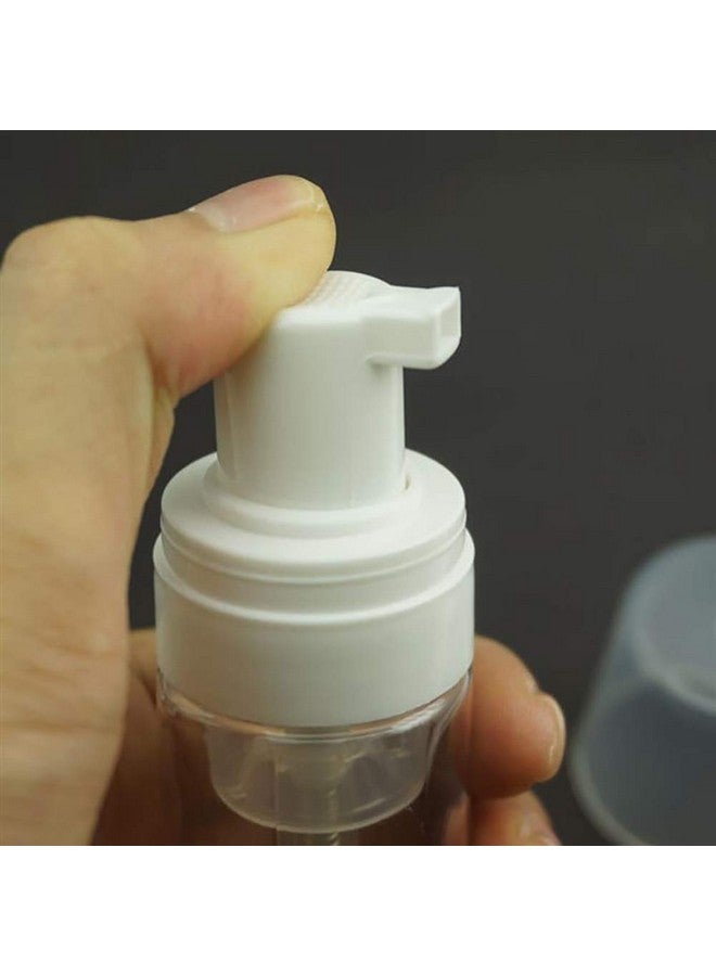 UTENEW 2-Piece Plastic Foamer Bottle Clear Pump Dispenser Mini Travel Size Foaming Soap Face Wash 1.7 Oz, No Leaks!  - Image 3
