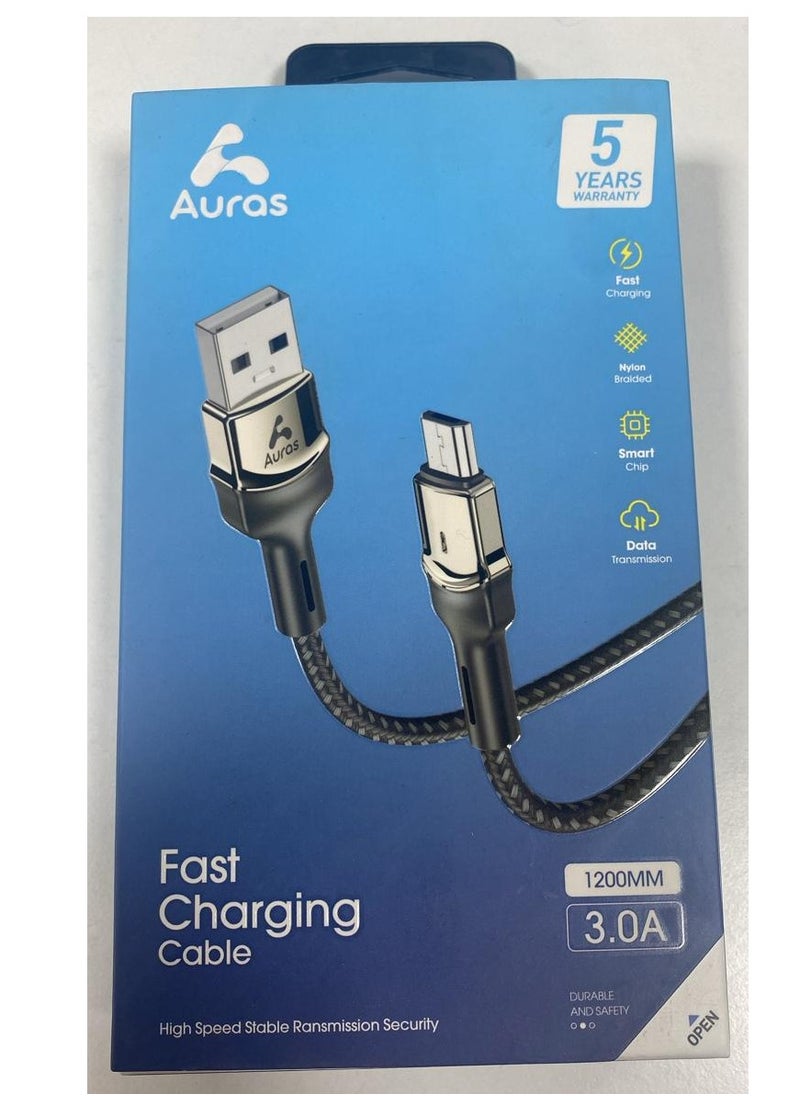 Powerline fast charging cable with micro USB port, black fabric - pzsku/Z267390C86AE0B532952AZ/45/_/1722089275/76193b15-eeaf-4d8a-a48a-1949adfd5394