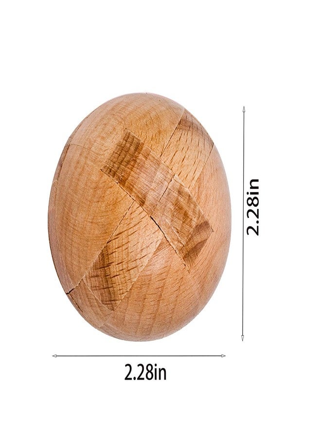 SHUYUE Handmade Wooden Puzzle Magic Ball Brain Teasers Toy Intelligence Game Sphere Puzzles For Adults - Image 3