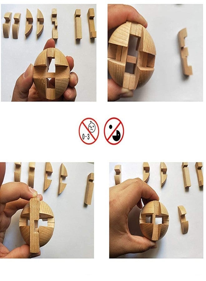 SHUYUE Handmade Wooden Puzzle Magic Ball Brain Teasers Toy Intelligence Game Sphere Puzzles For Adults - Image 2