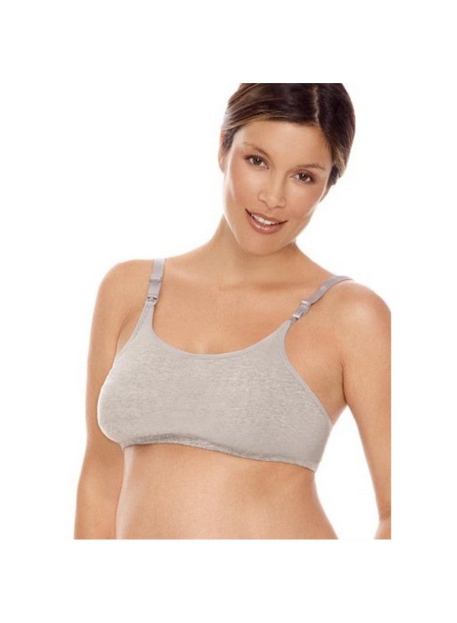 Lamaze womens Cotton Spandex Comfort nursing bras, Heather Grey, Small US