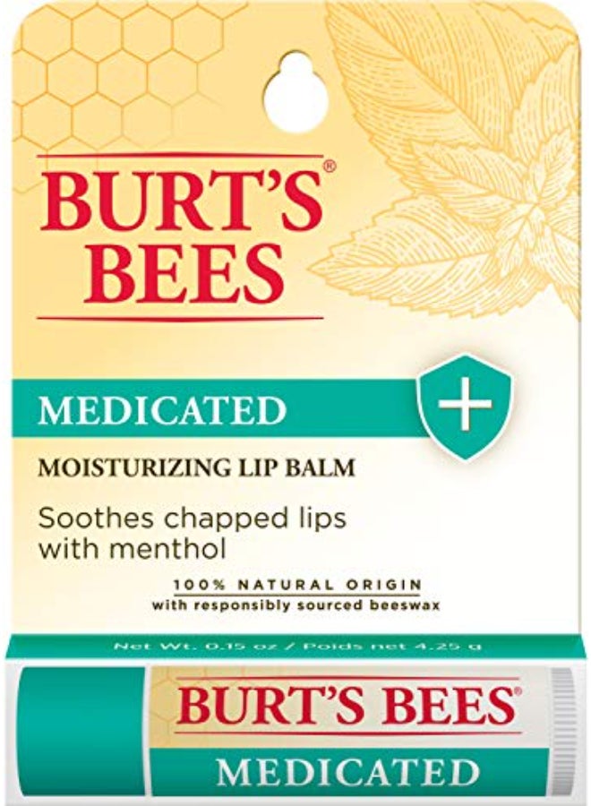 Burt's Bees Burts Bees Medicated Moisturizing Lip Balm Blister by Burts Bees for Unisex 015 oz Lip Balm I0082797 - Image 1