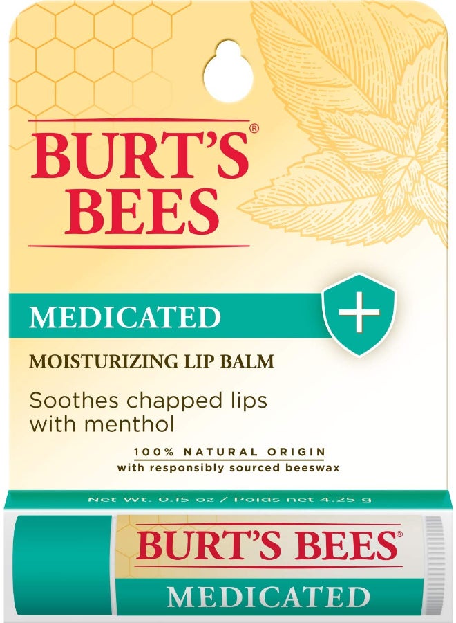Burt's Bees Burts Bees Medicated Moisturizing Lip Balm Blister by Burts Bees for Unisex 015 oz Lip Balm I0082797 - Image 2