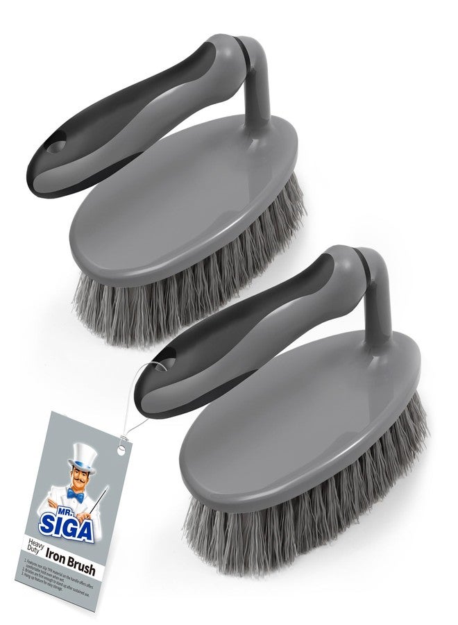 Mr Siga MR.SIGA Heavy Duty Scrub Brush with Comfortable Grip, Cleaning Brush for Bathroom, Shower, Sink, Floor, 2-Pack