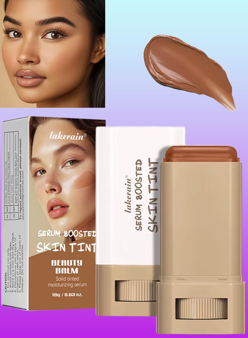 lakerain سيروم معزز لون البشرة بلسم تجميلي صلب مرطب ملون عصا أساس للوجه عصي للنساء لمسة نهائية طبيعية مكياج أساس عصا كونتور 18غ 03 - Image 1