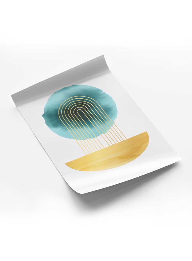 LOWHA Poster Painting Art With Four Separate Pieces Of Double-Sided Stickers Abstract Art Watercolor For Home Bedroom Living Room And Office Decor - Image 1