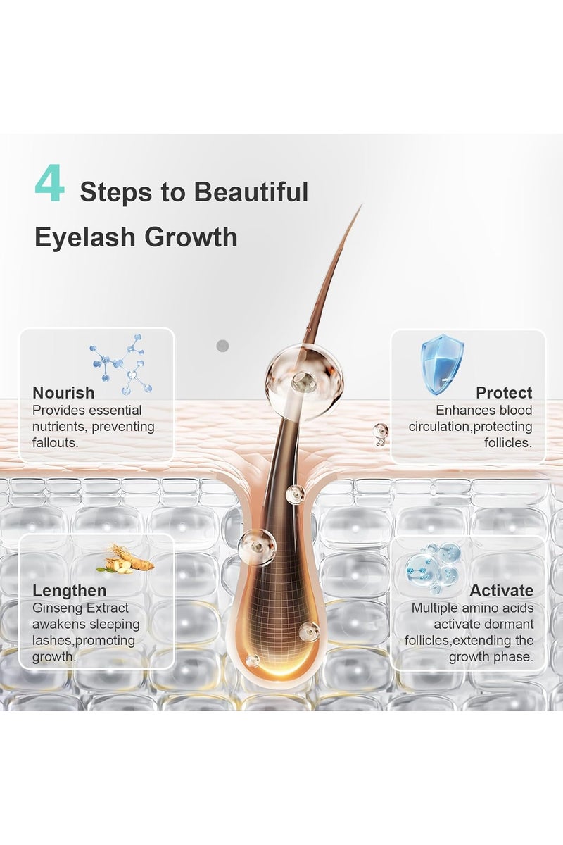 iBealee Lash-Serum, Promotes Longer-Looking Lashes & Brows, Lash Enhancing Serum With Natural Formula Vegan & Cruelty A Escolha 8ML-HY - Image 3