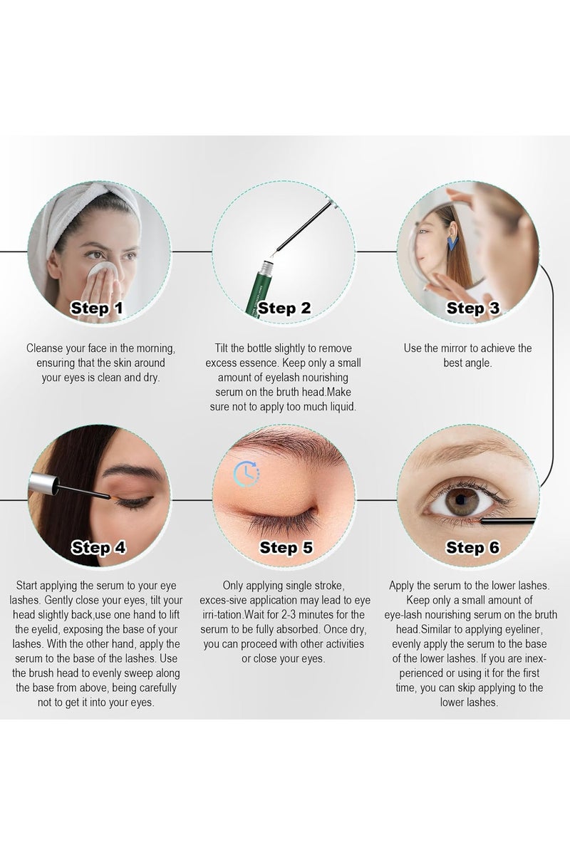 iBealee Lash-Serum, Promotes Longer-Looking Lashes & Brows, Lash Enhancing Serum With Natural Formula Vegan & Cruelty A Escolha 8ML-HY - Image 2