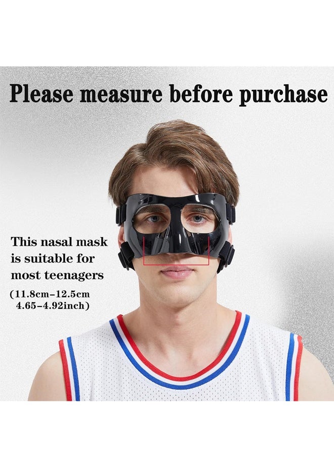 Nose Shield Protective Mask for Basketball and Football Sports Adjustable Mask for Men and Women Black - Image 4