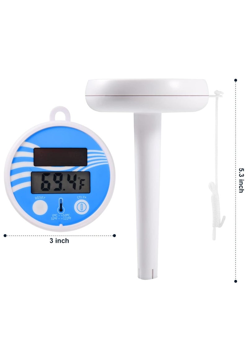 Zikra Solar Powered Digital LCD Thermometer - Floating Pool Thermometer Wireless, Easy Read Water Temperature, Shatter Resistant with String, Ideal for Swimming Pools, Spas and Ponds - Image 5